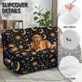thumbnail image 5 of COEQINE Recliner Sofa Cover Polyester 3 Seater Reclining Chair Protector 8 Pieces Stretch Recliner Chair Cover Dog Couch Slipcover for Living Room, Sun Moon Star Gold Blue, 5 of 8
