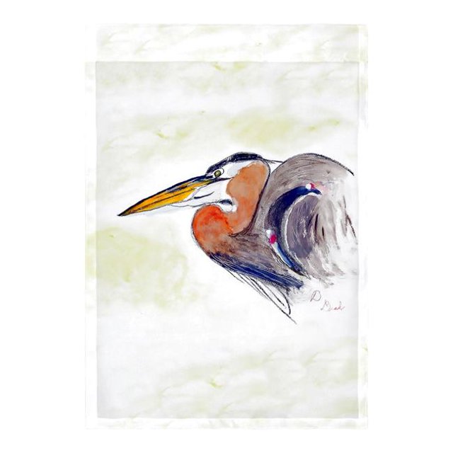 Betsy Drake FL719G Drapeau Portrait Héron 28 x 40 Po