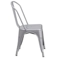 thumbnail image 4 of Pemberly Row Modern Metal Stackable Dining Side Chair in Silver, 4 of 6