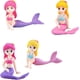 thumbnail image 1 of Figuras de sirena en miniatura de 4 Uds., adornos para tartas de muñeca de sirena, juego de colección de figuras de sirena, decoración de tarta de cumpleaños, 1 of 5