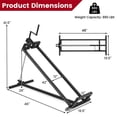 thumbnail image 2 of Mower Lift Jack 880Lbs Load Capacity Manual Crank Handle Adjustable Degree Angle Heavy Duty Metal Tractor Riding Lawn Maintenance Cleaning Repair Garage Shop Tool Equipment Safety Lock Stopper Use, 2 of 10