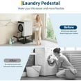 thumbnail image 6 of Garvee 29" Washer Dryer Pedestal with Pull-Out Shelf, 800LB Anti-Vibration Storage Base, Black, 6 of 7