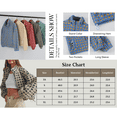 thumbnail image 5 of Lentta Womens Cropped Sherpa Fleece Plaid Jacket Winter Chunky Teddy Checkered Fuzzy Outerwear, 5 of 5