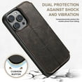thumbnail image 6 of Case Wallet for iPhone 12, iPhone 12 Pro Wallet Case Compatible with MagSafe Wireless Charging  Leather Flip Folio Cover Kickstand and Cash Credit Card Holder for Men Women Dark Grey, 6 of 12
