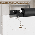 thumbnail image 6 of 44-48 in. W x 72 in. H Double Sliding Shower Door, Semi-frameless Bypass Bathroom Sliding Door with 1/4" (6mm) Tempered Glass for Walk-in Shower, Matte Black 24D03-48MBX, 6 of 16
