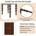 thumbnail image 3 of Hassch Farmhouse Wooden Side Table with Storage Drawer, Accent Table with Turned Spindle Legs, Small Nightstand for Living Room or Bedroom, Walnut Finish, 3 of 8