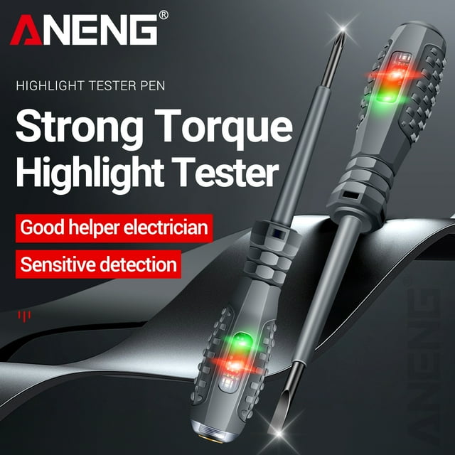 Aneng B05 2 Pezas de Palabras/Destornillador Cruzado Tester Eléctrico Pen Multifuncional Destornillador Domísico Con Indador de Herramientas de Electricista