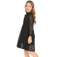 thumbnail image 5 of Arshiner Flypigs Tween Girls Long Sleeve Fall Dresses Swiss Dot Casual Party Dress, 5 of 8