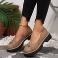 thumbnail image 4 of Bkhluea Women Knotted Platform Loafer Shoes Slip On Comfortable Footwear For Office Work Daily Casual Outdoor Activities, 4 of 7