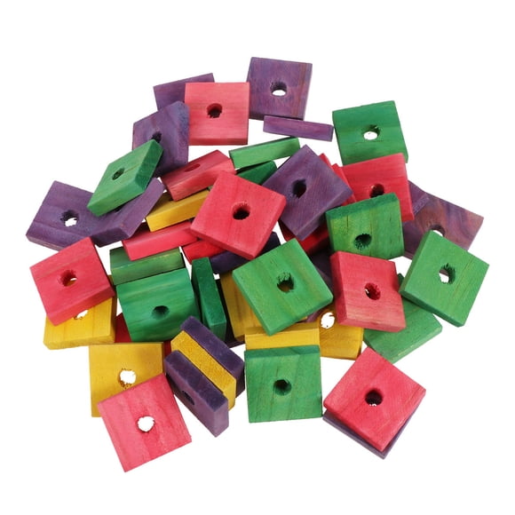 BESTYASH 50 Pieces Parrot Chewing Wood DIY Parrot Toys for Bird Exploration 1.2*0.2in