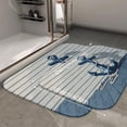 thumbnail image 2 of 1pc Blue Anchor with Rope Absorbent Non-Slip Bathroom Thickened Flannel Rug Decor,Soft,Quick Drying,Suitable For Indoor/outdoor Use,Bathrooms,Bedrooms,Kitchens,Terrace,Laundry Rooms,16"x24", 2 of 9