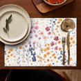 thumbnail image 4 of Pioneer Flower Floral Print Pattern Summer Placemats Table Placemats Set Of 6-Linen Kitchen Washable Placemats Table Mats 12x18 Inch Non-Slip Heat Resistant, 4 of 5