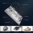 thumbnail image 4 of Disaenvir 2 Burner Propane Cooktop - 12 Inch Stainless Steel Gas Stove for LPG/NG Dual Fuel, Portable Gas Burner with Flame-out Protection for Apartment, Kitchen, RV, Indoor, Outdoor 110V Plug in, 4 of 8