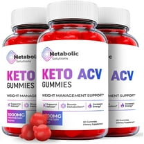(3 Pack) Metabolic Solutions Keto ACV Gummies - Apple Cider Vinegar Supplement for Weight Loss - Energy & Focus Boosting Dietary Supplements for Weight Management & Metabolism - Fat Burn - 180 Gummies