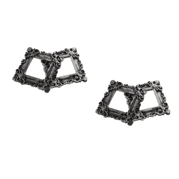 WORGEOUS 4 pcs  Decorative Mini Picture Frames Small Vintage Resin Frames for Tabletop Display Miniature Photo Frames Vintage Mini Diy Picture Frames Resin Craft