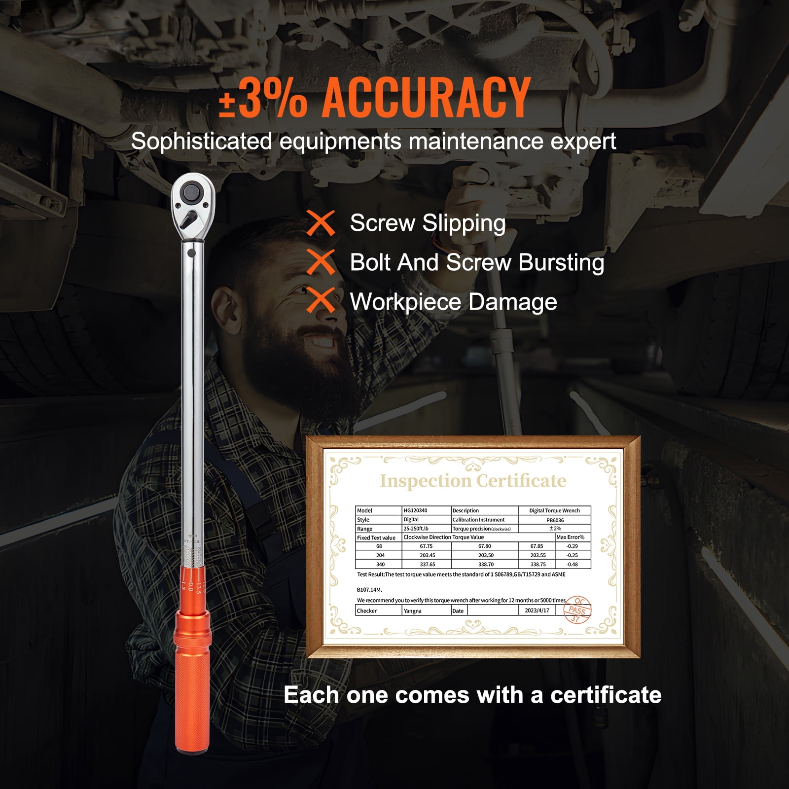 KFFKFF, 1/2" Drive Click Dual-Direction Adjustable Torque Wrench