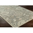 thumbnail image 4 of Hauteloom Elkins Wool Living Room, Bedroom Farmhouse Area Rug - Traditional Floral Carpet - Bohemian Paisley Vibe - Gray, White, Brown, Neutral - 12' x 15', 4 of 17