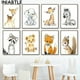 thumbnail image 3 of Cuadros Habitación Bebé Póster Decoración Habitación Infantil Animales De La Selva Set 4 Cuadros Infantiles Niños Niñas Póster Animales Dibujos Animados Decoración Infantil (Paquete B) JM, 3 of 5