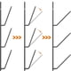 thumbnail image 2 of Organizador de tapas de ollas para puerta de gabinete, de acero inoxidable, de 3 niveles, para montar en la pared, sin perforaciones, para puerta de gabinete, resistente a la oxidación., 2 of 2