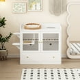 thumbnail image 3 of NARTRU Large Cat Litter Box Enclosure Furniture with Drawer and Runway Litter Filter for Litter Boxes, White, 3 of 7