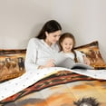 thumbnail image 5 of Homewish Galloping Horse Bedding Comforter Set 2pcs for Kids Children Teens,Western Farmhouse Animal Twin Comforter Sets Microfiber,Bohemian Tribal Aztec Breathable Bedding Set, 5 of 8