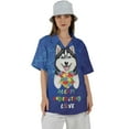 thumbnail image 4 of Autism Awareness Siberian Husky Accept Understand Love Hawaiian Shirt Breathable Summer Unisex Merch Husky Dog Lover Gifts - 12003, 4 of 6