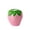 Pink, variant on Creative Strawberry Shaped Planter, Decorative Resin Flower Pot for Succulents, Fruit Themed Plant Holder, Indoor Outdoor Garden Vase Ornament, Green