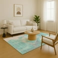 thumbnail image 7 of Addison Rugs Mayfield Premium Machine Washable Transitional Abstract Teal Rectangle Rug, 3' x 5', 7 of 7