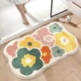 thumbnail image 4 of 40x60cm Bath Mat Quick Drying Foot Wipe Rug Bath Mat AntiSlip Bath Mat Thick Absorbent Footwear Entryway Cute Flower Pattern Bath Mat Washable Soft Stylish 16x23.6inch Blanket Blankets Small Area Rug, 4 of 4