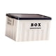 thumbnail image 3 of Contenedor de almacenamiento con tapa, cajón utilitario y asas, caja de almacenamiento de gran capacidad con tapa Blanco Azul, 3 of 9