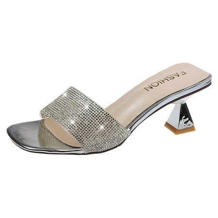 

zuwimk Womens Sandals Women s Elastica Ankle Strap Open Toe Platform Wedge Sandals Silver