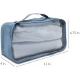 thumbnail image 3 of Travel Mesh-Front Packing Cubes High-Capacity 4 Set Luggage Packing Organizers Foldable Suitcase Organizers Lightweight Storage Cubes For Home, Storage, Traveling Periwinkle Blue - 11x4x6.75, 3 of 5