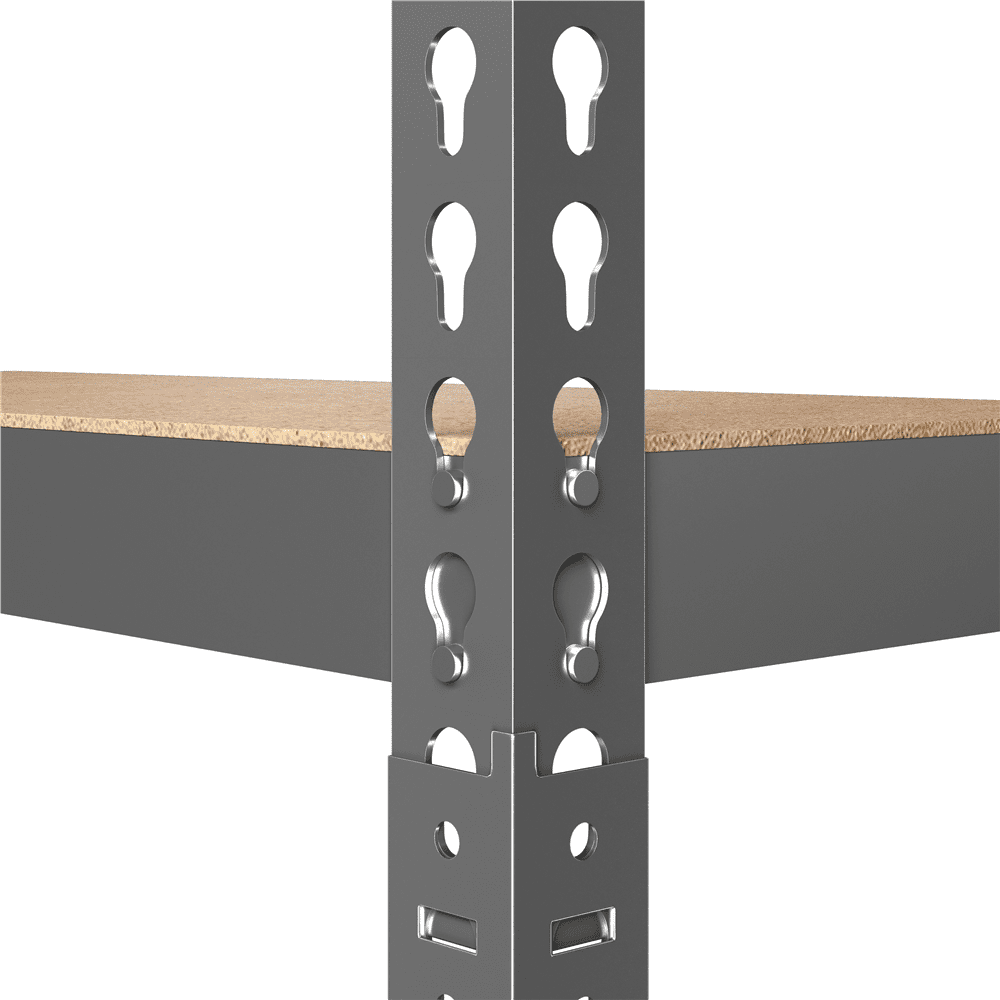 Alden Design 5-Tier Adjustable Steel Storage Rack, Dark Gray