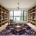 thumbnail image 2 of ODIKA 4' x 6' Machine Washable Non-Slip Area Rug, antique floral High Traffic Rug, Purple, 1133613, 2 of 7