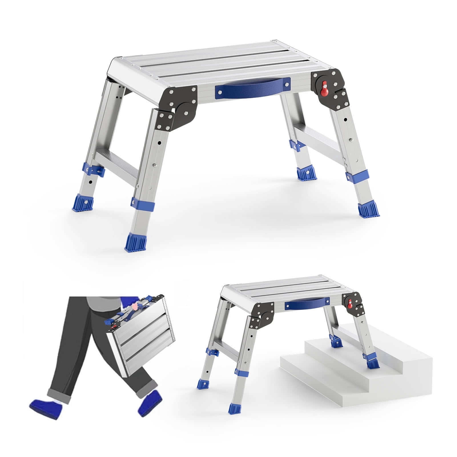 Loyoda Folding Aluminum Step Stool, 440 lbs Capacity photo 1