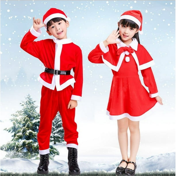 Costume Santa Claus Trajes Navideño Para Niñas Disfraz De Papá