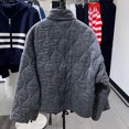 thumbnail image 2 of Chaquetas de Invierno para mujer, abrigo cálido con bolsillo, chaqueta holgada informal, prendas de vestir exteriores Vintage, Parkas para mujer, 2 of 5