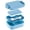 Blue, variant on Bento Box,Leak-Proof Lunch Box Containers for Women & Men,Stackable Lunch Box Containers with Compartments,Plastic Food Storage Container Bento Box,Lunch Containers with Lid for Adults,White