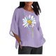 thumbnail image 2 of Fiudx Liquidación de Ahorros de Verano Blusa Holgada con Estampado de Manga 3/4 para Mujer, Estilo Informal, con Estampado de Alzheimers, 2 of 4