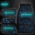 thumbnail image 1 of 3pcs Set Friends TV Series Anime Children School Backpacks Cool Schoolbag Student Shoulder Bag for Boy Pen Pencil Bags, 1 of 4