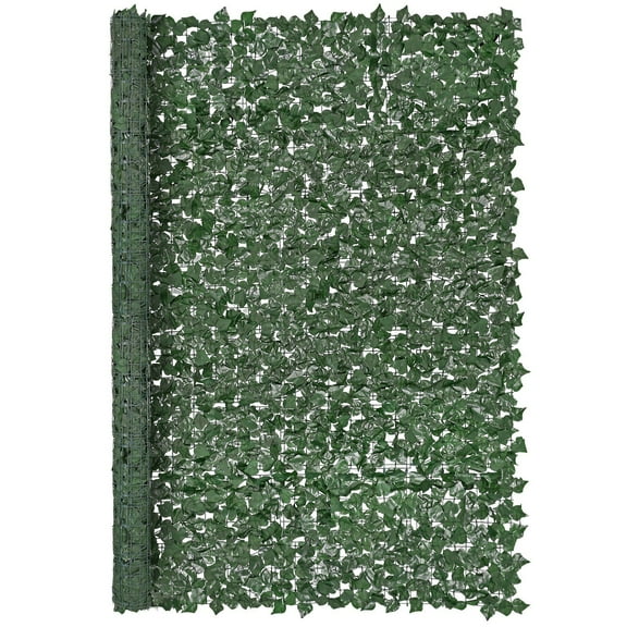 Artificial Ivy Fence Screen, 6x8 ft Fake Green Wall with Reinforced Edges, Privacy Hedge Panel for Patio, Garden, Balcony, and Backyard Decor