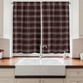 thumbnail image 2 of Ambesonne Plaid Kitchen Curtains, Traditional Scottish Geometry, 55"x39", Vermilion Eggplant Grey, 2 of 3