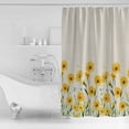 thumbnail image 2 of Shower Curtain Bathroom Set Yellow Daisy Watercolor Flower Waterproof Fabric Shower Curtains with Grommets&Hooks Country Leaves Retro Linen Privacy Bath Curtain for Bathtub 36x72in, 2 of 7