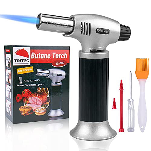 Flame Adjustable Butane Refillable Culinary Blow Torch Cooking Torch Lighter 