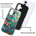 thumbnail image 2 of Case for iPhone 16 Plus, Shockproof TPU Bumper Drop Protection Hybrid 2-Layer Hard Cover Case for iPhone 16 Plus-Diamond Butterfly, 2 of 7