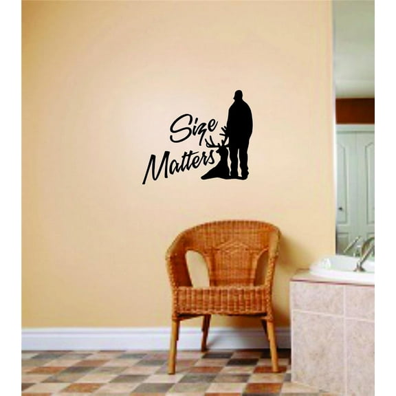 Design With Vinyl Size Matters Artwork hunting Antlers Antler Horns Deer And Hunter Elk Wall Decal for Family - Forest Animal Animals Eats Barries Themed Décor - Size: 18 In x 18 In