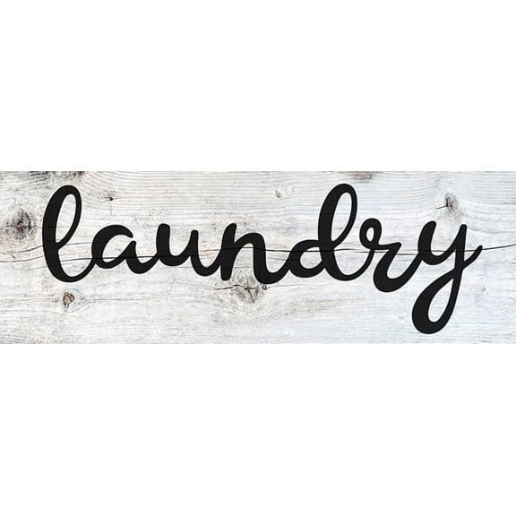 Laundry Chic White Farmhouse Wood Sign Wall Décor Gift 6 x 18 Wood Sign B3-06180028113