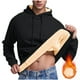 thumbnail image 1 of Sudadera con capucha, suéter de cuello alto, elástico, de color sólido, para hombre, suéter de cuello alto, abrigo de poliéster., 1 of 7
