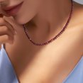thumbnail image 3 of Jupiter 0.16'' Natural Garnet Necklace - Fashion Garnet Beaded Choker Adjustable Handmade Jewelry, Garnet Necklace for Valentine's Day, Mother's Day, Birthday Jewelry Gifts, 3 of 6