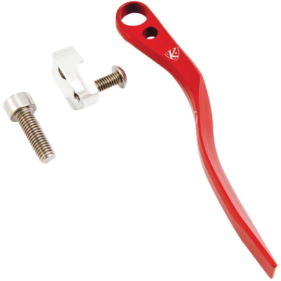 K-EDGE Pro Aluminum Road Braze-on Finger Adjustable Chain Catcher Front: Red
